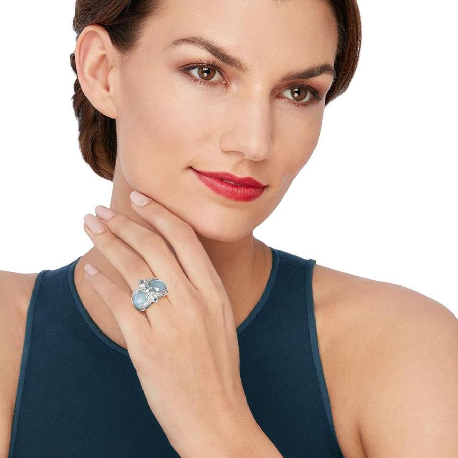 Ross-Simons Milky Aquamarine and .85 ct. t.w. Blue Aquamarine Ring in