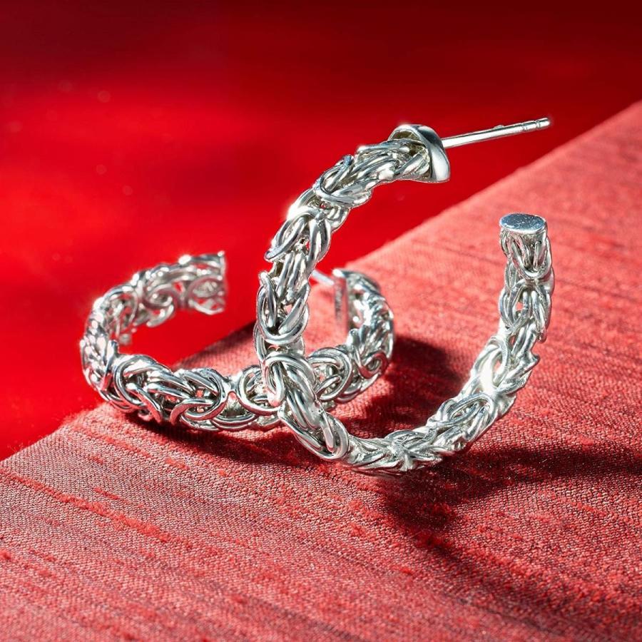 Ross-Simons Sterling Silver Byzantine Hoop Earrings