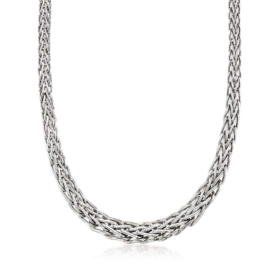 Ross-Simons Sterling Silver Graduated Wheat-Link Necklace