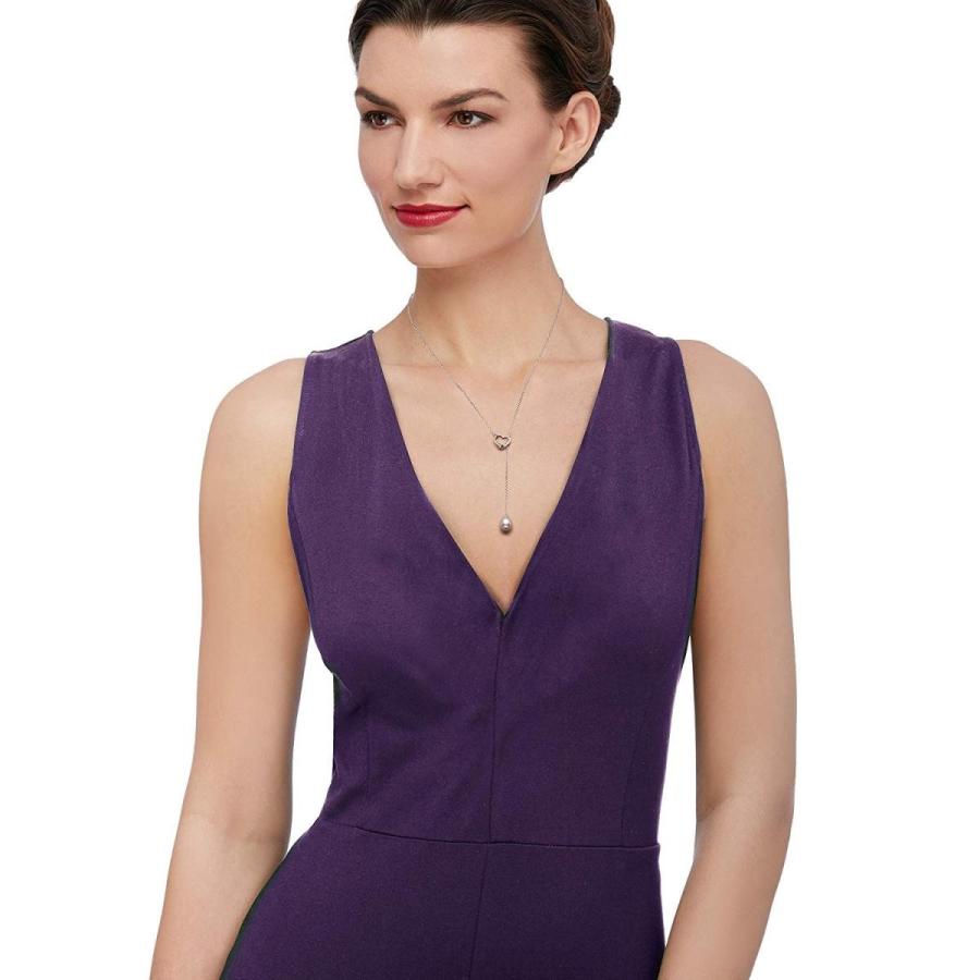 Ross-Simons 9-10mm Gray Cultured Pearl Heart Lariat Necklace in Sterli