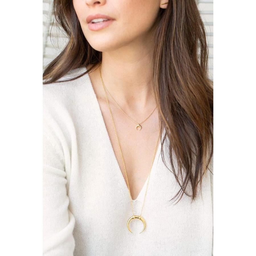 取り寄せ可 gorjana Women´s Cayne Crescent Pendant Necklace - 18k Gold Plated - Mo