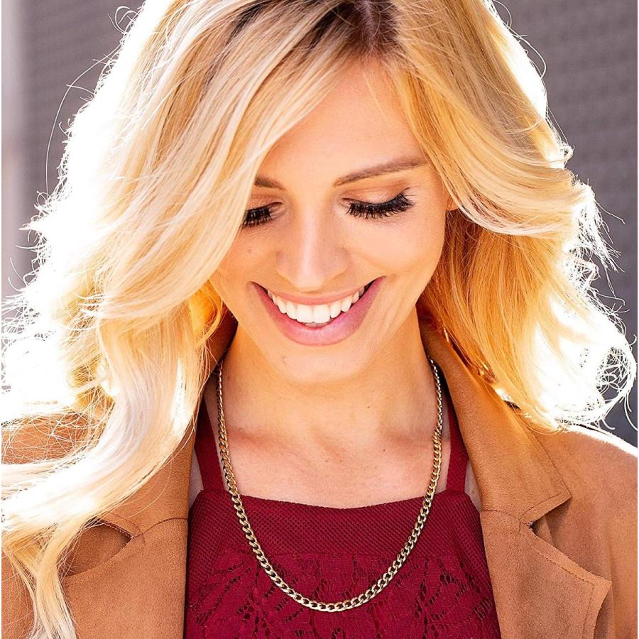 Gold Cuban Link Chain 5MM, Round, 24K Overlay Premium Fashion Jewelry