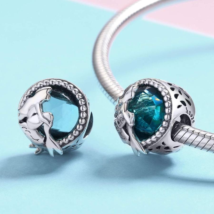 完動品 WOSTU 925 Sterling Silver Crystal Mermaid Bead Charms for Bracelets Wo 【AA1903338495】(11982円)