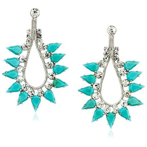 nOir Jewelry Jet Snake Rhodium Drop Earrings