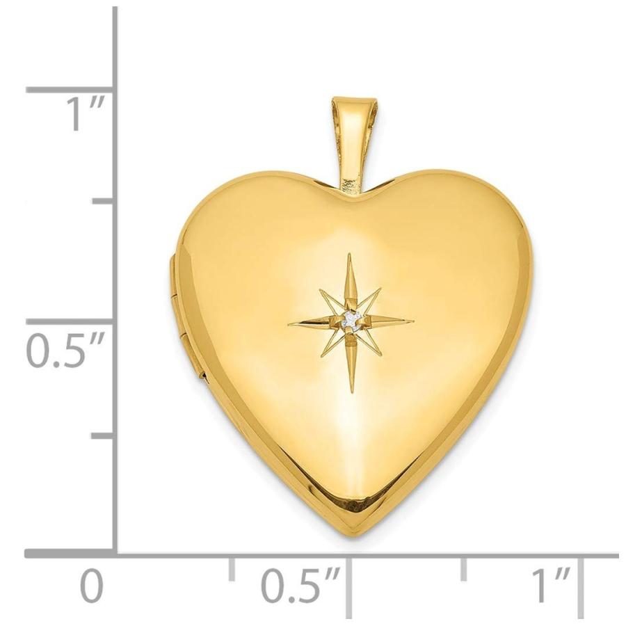 ゴールドメッキ925スターリングシルバーダイヤモンド20ミリメートルハートフォトペンダントチャームロケットチェーンネックレス写真ファインジュ