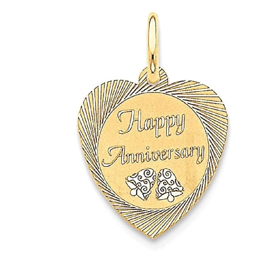14 kイエローゴールドハッピーアニバーサリーペンダントチャームネックレス特別日ファインジュエリーギフト用女性用彼女
