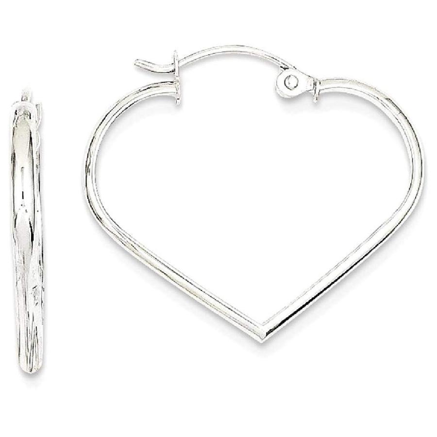 14 kホワイトゴールド2ミリメートルハートフープイヤリングイヤリングセット愛ファインジュエリーギフト用女性用彼女