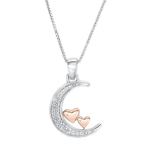 ダブルハート＆ムーンペンダント1 / 20CTW