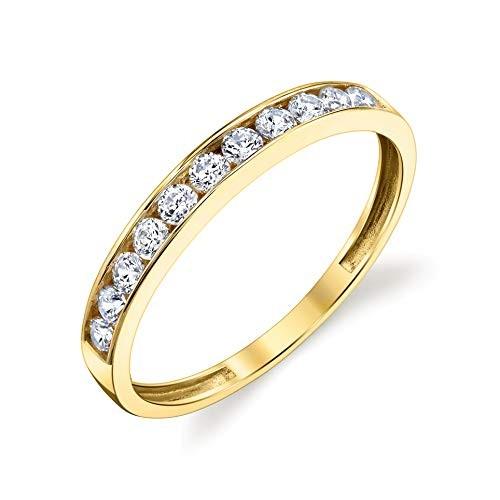 Tesori amp; Co 10k Solid Yellow Gold Channel 超ポイントアップ祭 7 Size 日本最大の Ring Wedding Band