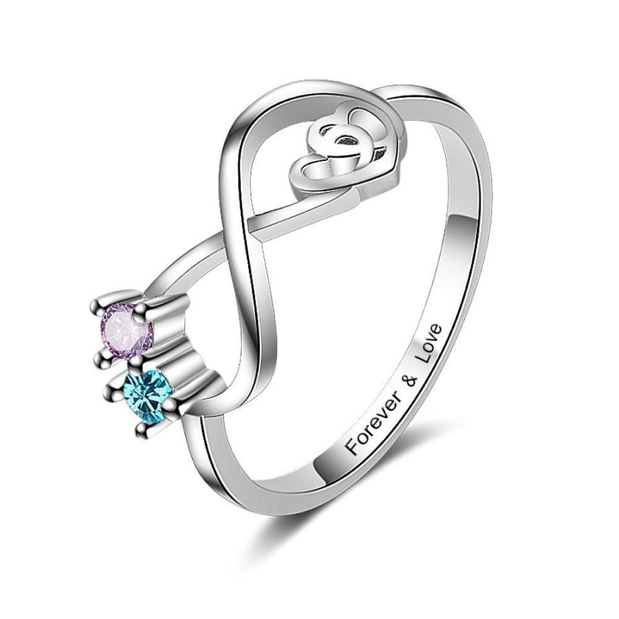 セール価格セール価格Lam Hub Fong Personalized Infinity Promise Rings For Her Mothers  Rings ブライダル小物