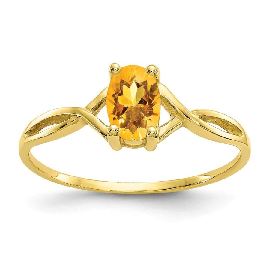 オープニングセール】 10k Yellow Gold Citrine Birthstone Band Ring Size 7.00 Stone  November sevenseconds.com.ng