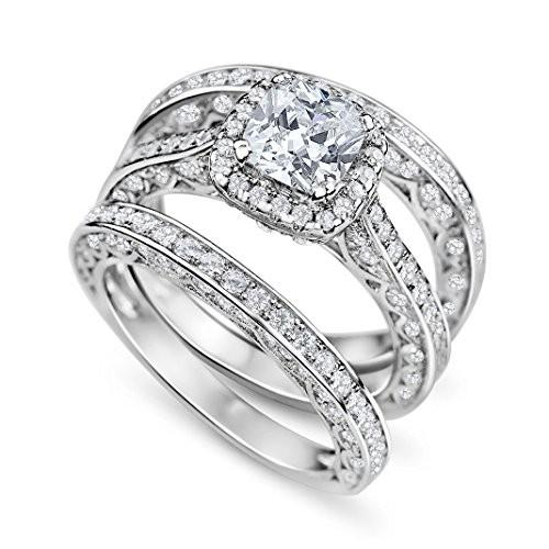 Sunee Jewelry And Gift Wedding Rings for Women Engagement Ring Set 925