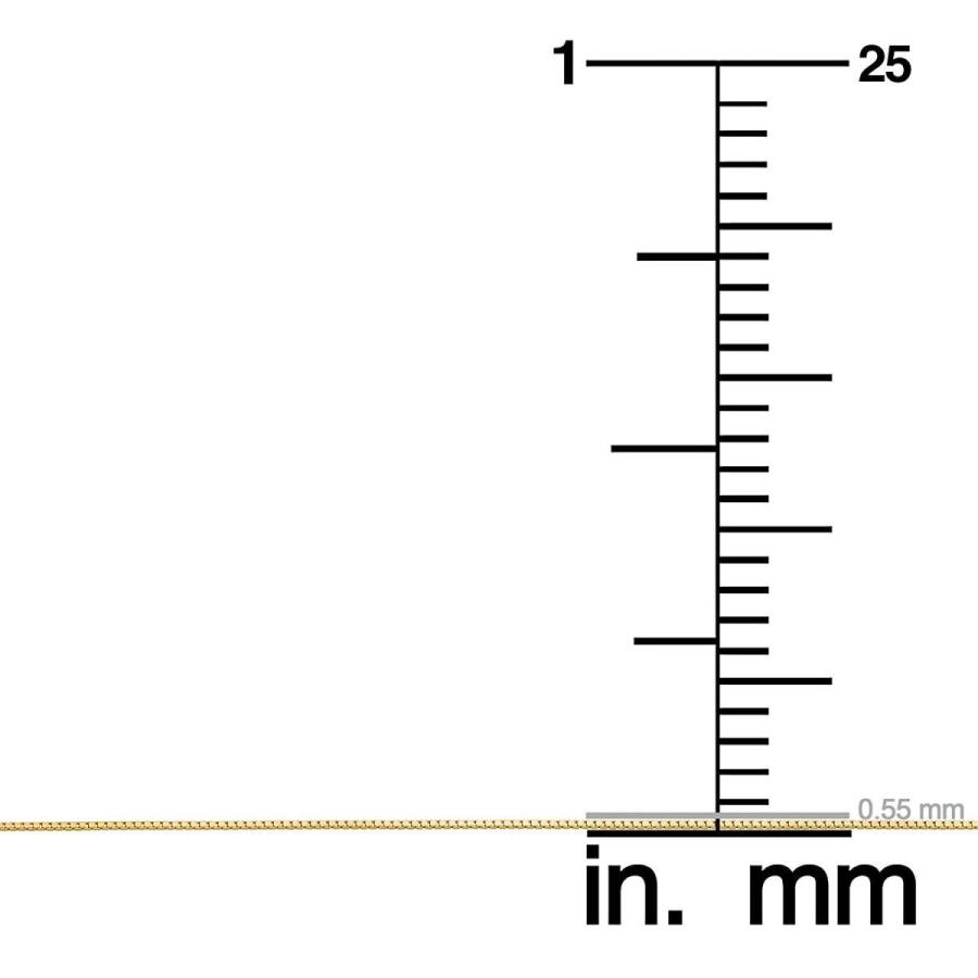 10k Yellow Gold Venetian Box Chain Necklace (0.5mm, 24 inch)