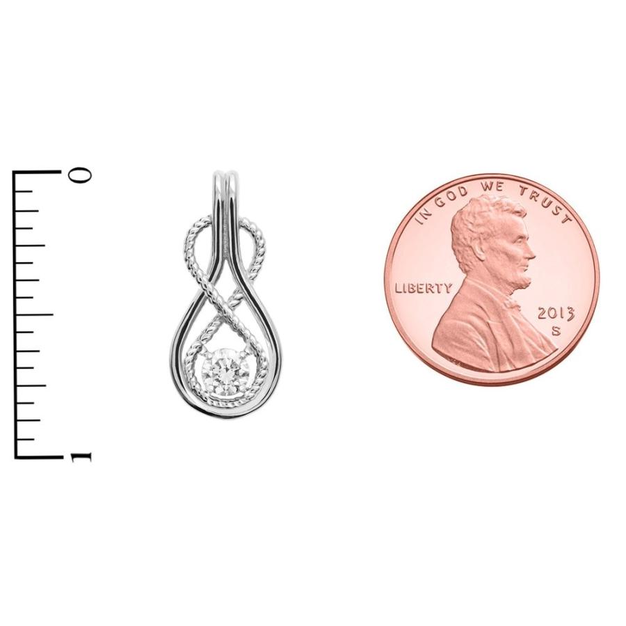 Infinity Rope Diamond 10k White Gold Pendant