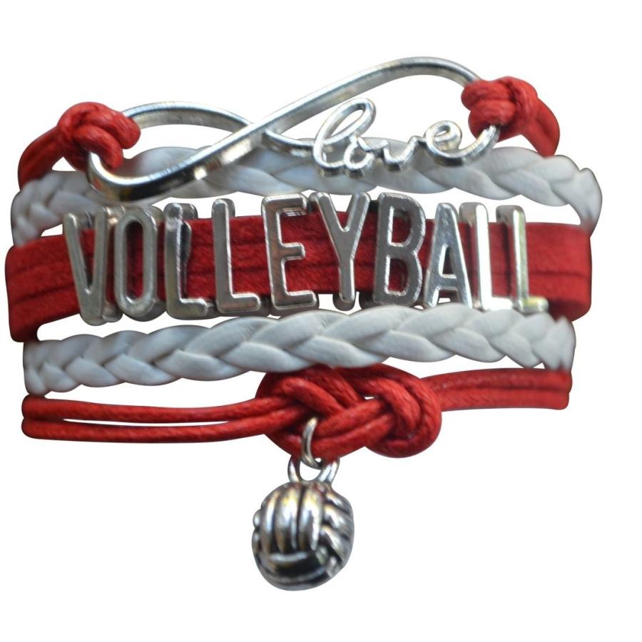 Volleyball Charm Bracelet Infinity Love Adjustable Charm Bracelet wi