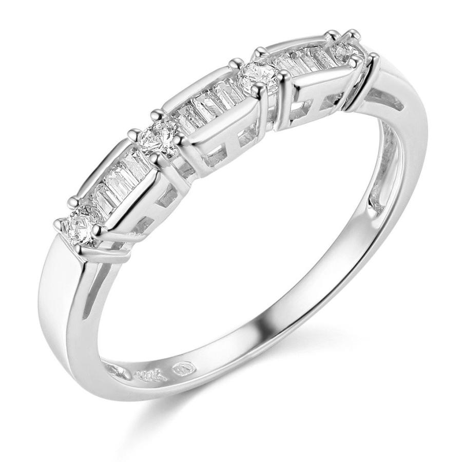 最新 14k White Gold SOLID Wedding Engagement Ring and Wedding Band 2 Piece 【1053740269】(38312円)