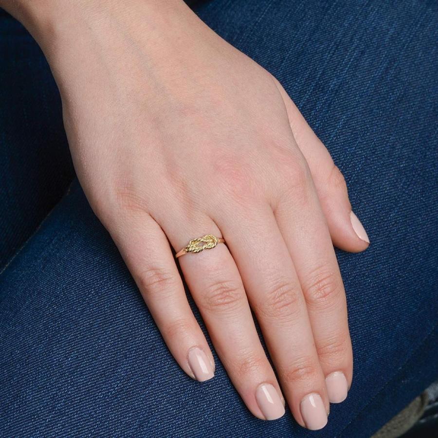 14k Yellow Gold Twisted Love Knot Ring (size 6)