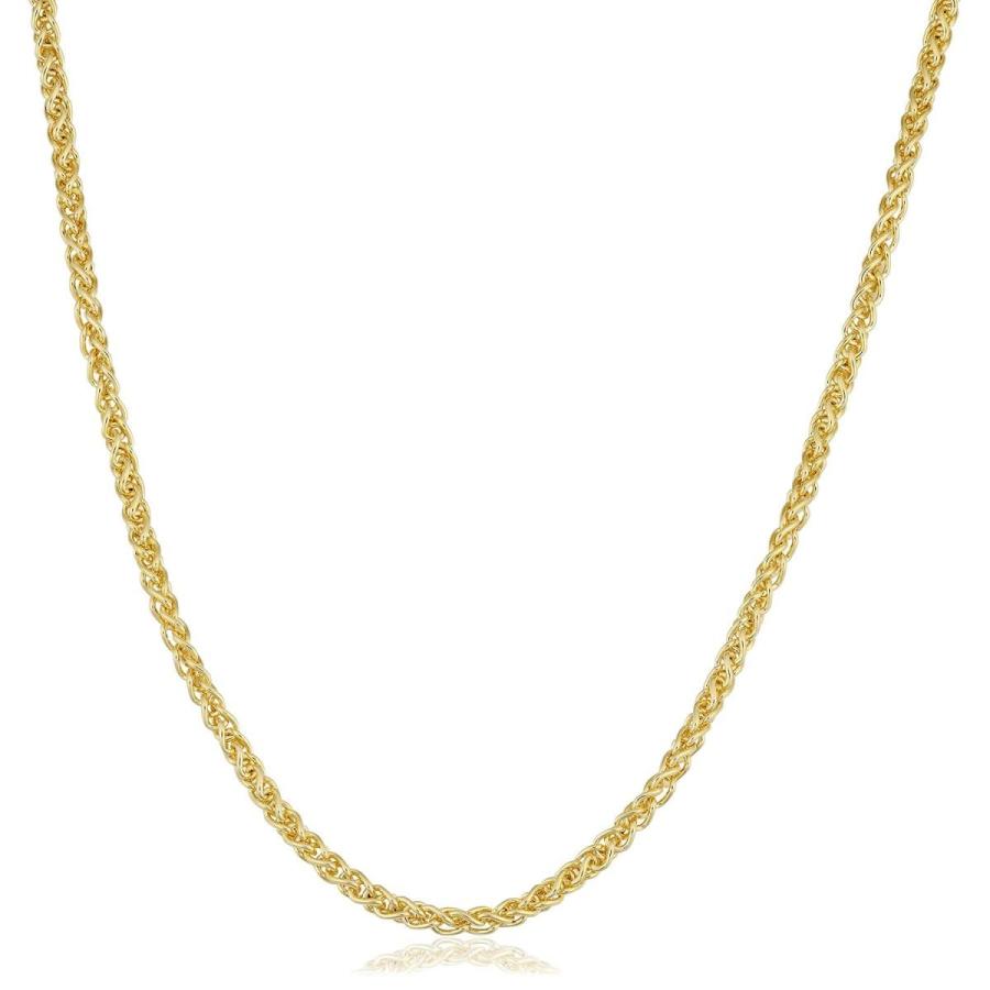 レビュー好評 Kooljewelry 14k Yellow Gold Filled Round Wheat Chain Necklace (2.5mm，