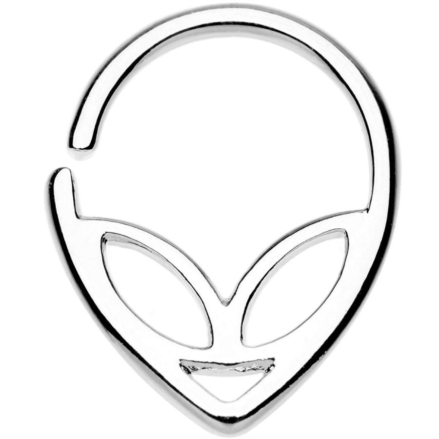 豪華 Body Candy Steel Ufo Mr Gray Alien Septum Ring 16 Gauge 3 8 超人気の Centrolarosa Cl