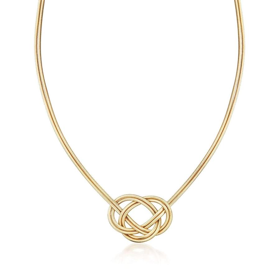 注目の Ross Simons Italian Two Strand Flex Knot Necklace With 18kt Gold Over 限定製作 Area Com Gt