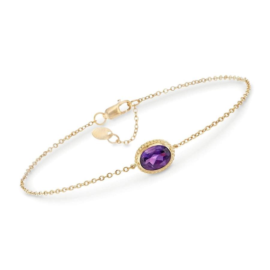 Ross-Simons 1.10 Carat Amethyst Bracelet in 14kt Yellow Gold