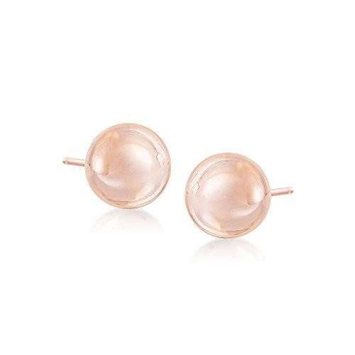 Ross-Simons 8mm 14kt Rose Gold Ball Stud Earrings
