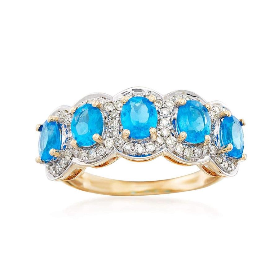 Ross-Simons 1.70 ct. t.w. Blue Apatite Five-Stone Ring With .39 ct. t.｜twilight-shop｜05