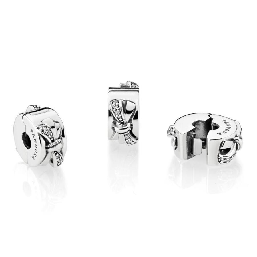25【新品未使用】 PANDORA Shiny Bow Clip Charm， 797304CZ 【2468666246】(15541円)