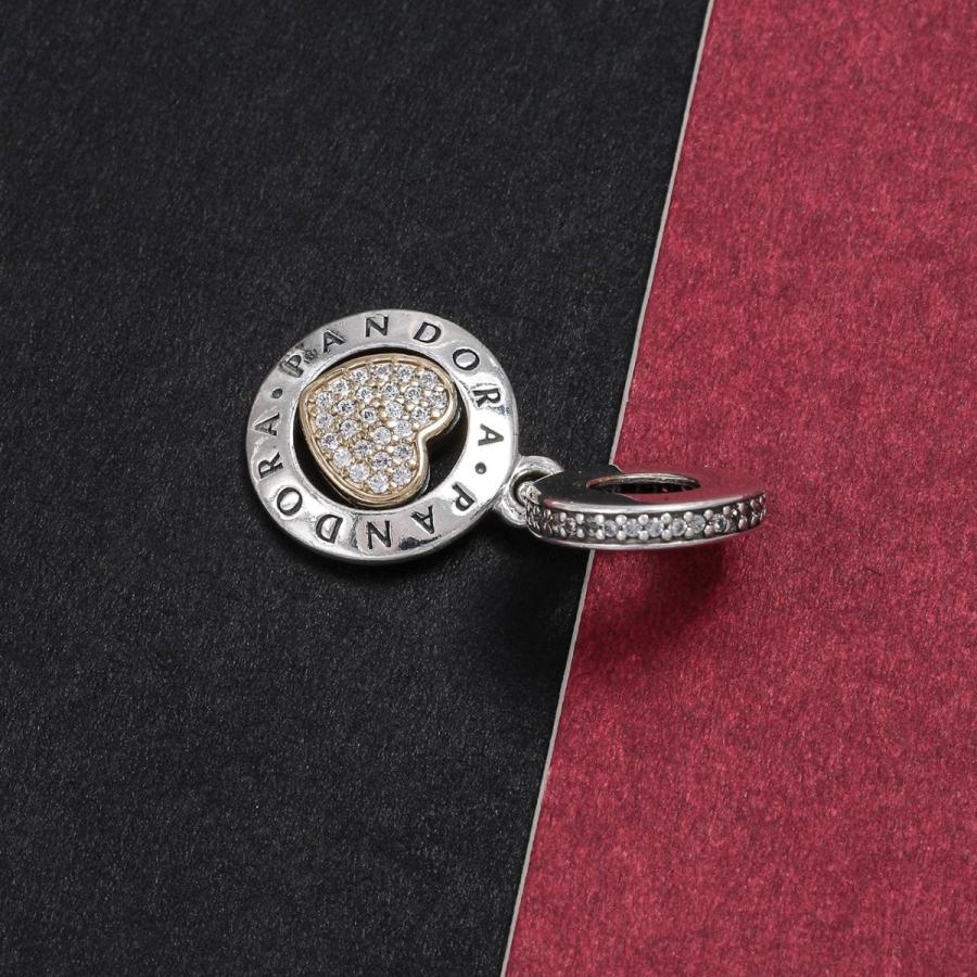Pandora Women's Signature Heart Pendant Charm - 792082CZ