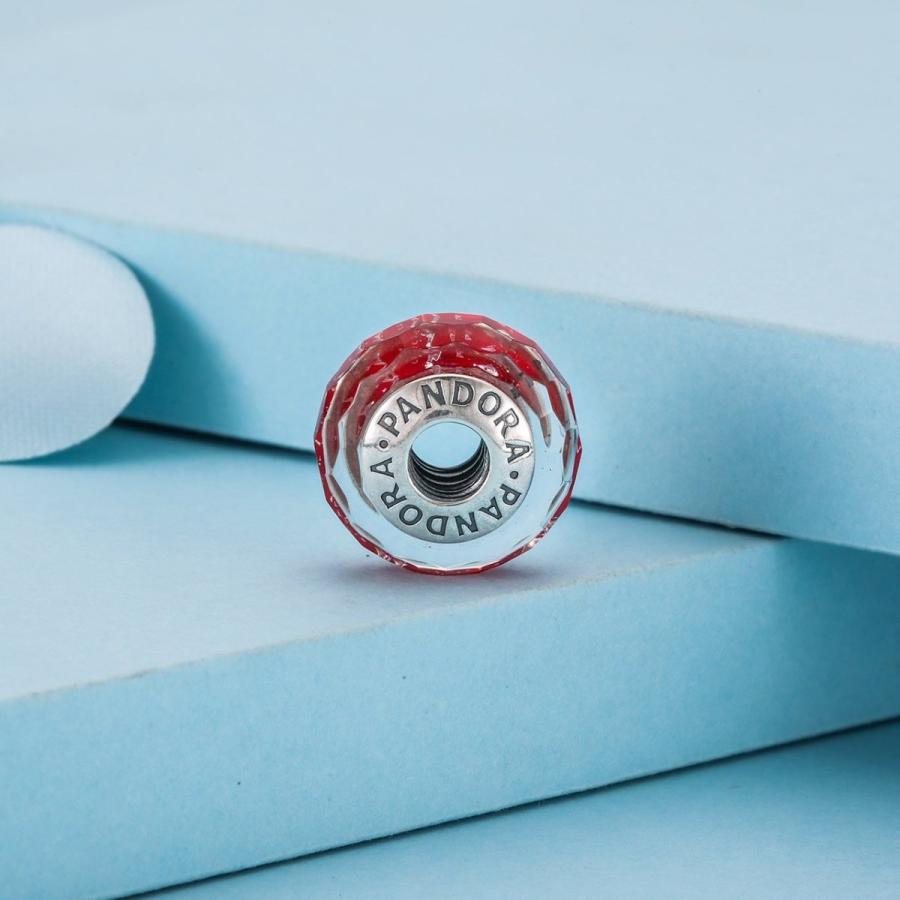 Pandora Red Shimmer Murano Glass Charm 791654