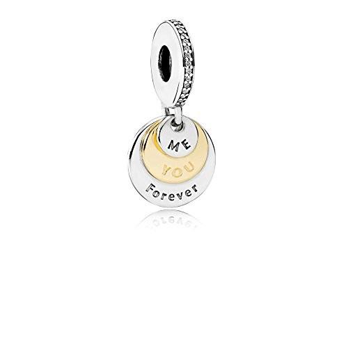 Fit Pandora YOU & ME FOREVER PENDANT CHARM 791979CZ