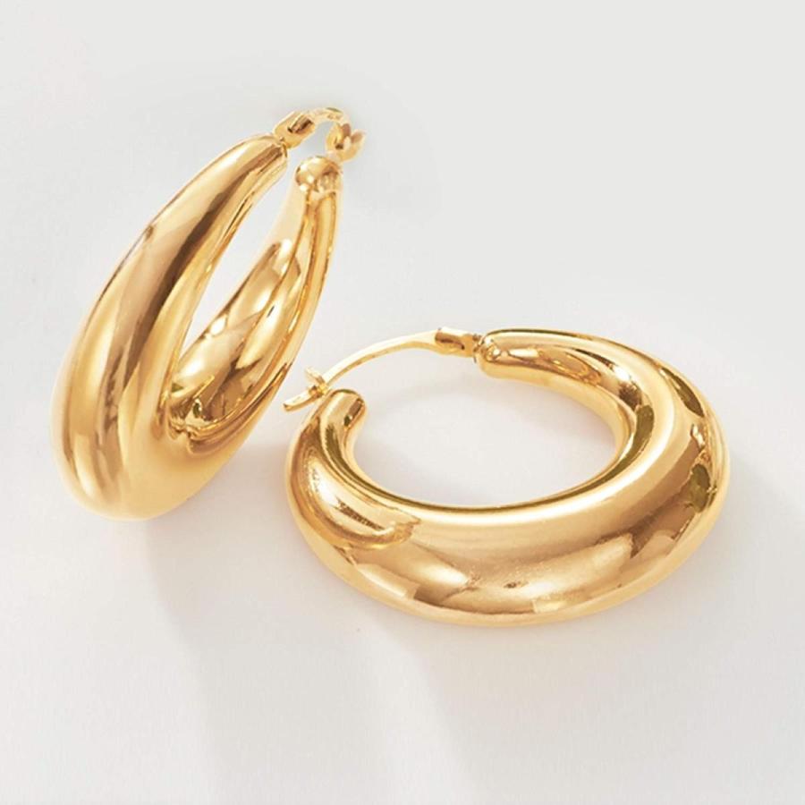 Ross-Simons Andiamo 14kt Yellow Gold Graduated Oval Hoop Earrings