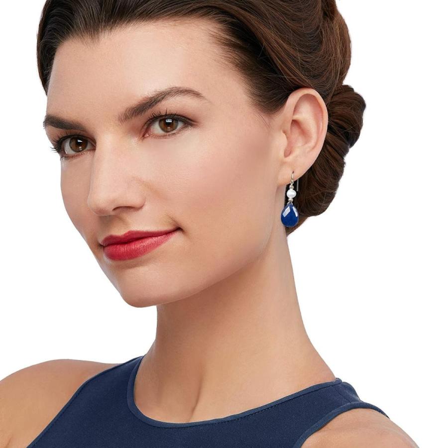 Ross-Simons 20.00 ct. t.w. Sapphire and Cultured Pearl Earrings in 14k