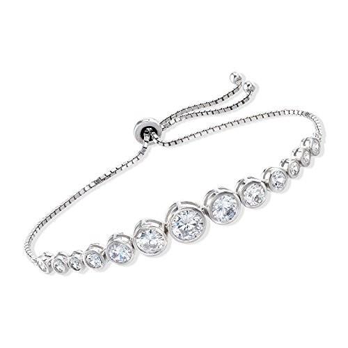Ross-Simons 4.85 ct. t.w. Bezel-Set Graduated CZ Bolo Bracelet in Ster