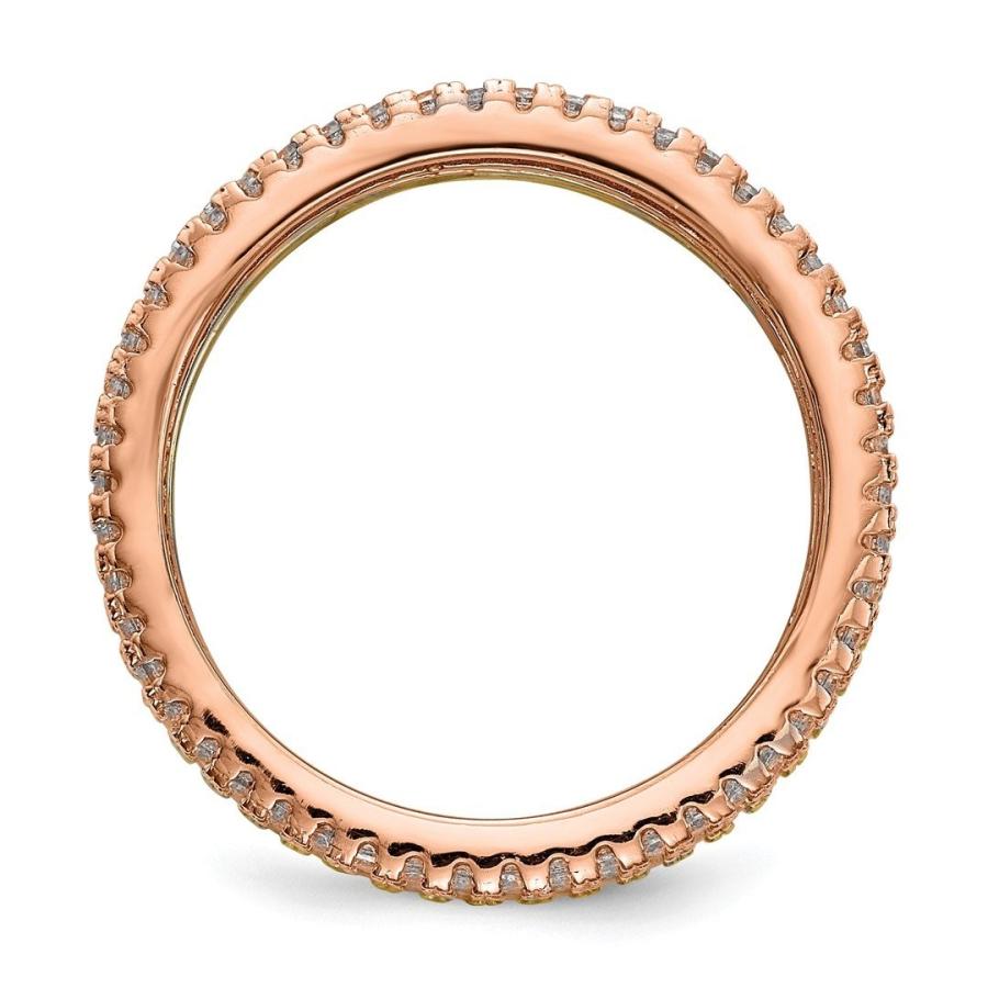 925 Sterling Silver White Yellow Rose Tone Set Of 3 Cubic Zirconia Cz