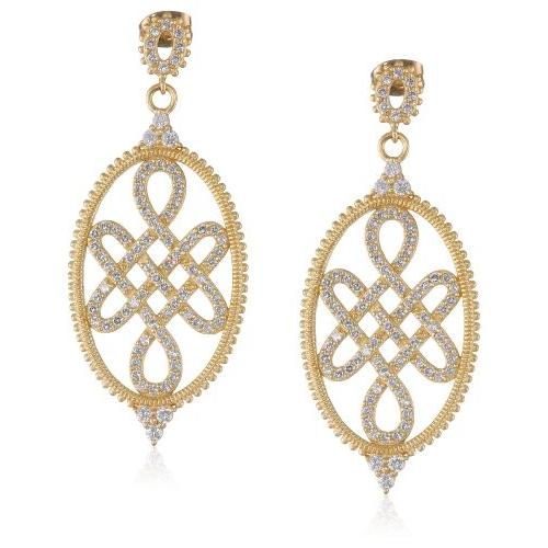 Freida Rothman GRAMERCY 14k Gold-Plated Love Knot Drop Earrings
