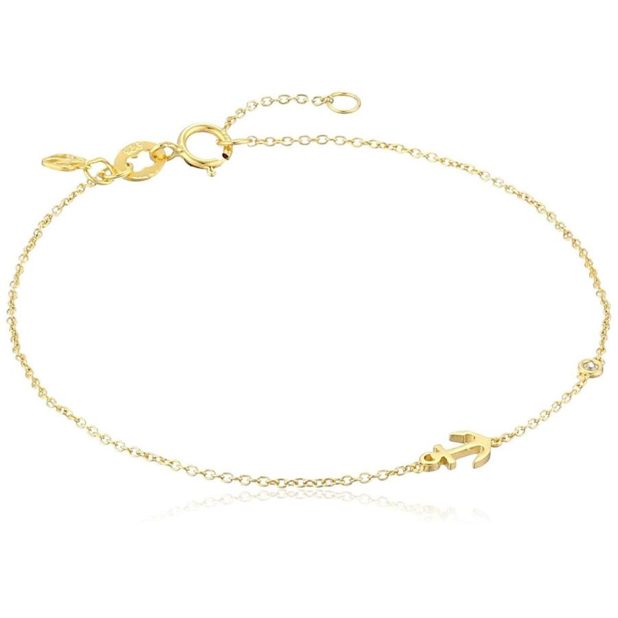 Syd by SE Anchor Bracelet with Diamond Bezel