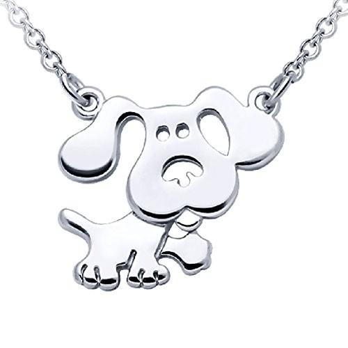 Faithful Friend Doggy Cute Sterling Silver Pendant Necklace