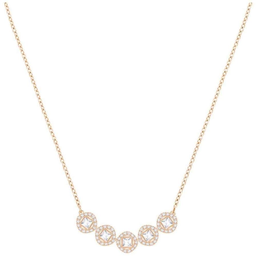Swarovski Crystal White Angelic Square Rose Gold-Plated Necklace