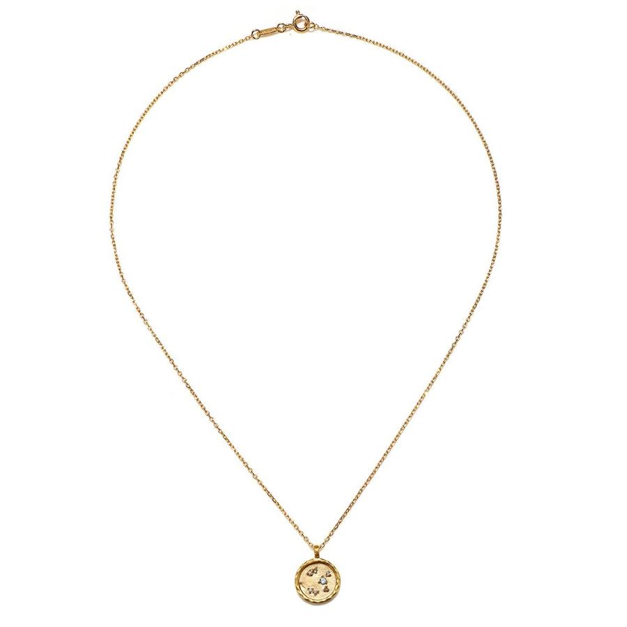 Sagittarius Constellation Blue Topaz White Topaz Zodiac Necklace (18-i