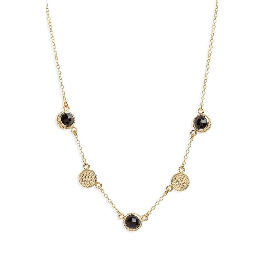 【全品送料無料】 18k Designs Beck Anna Gold-Plated Necklace Collar Station Multi-Stone ネックレス、ペンダント