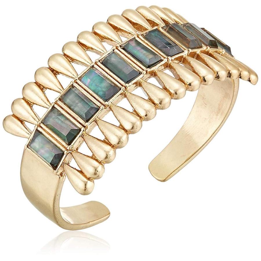 Lucky Brand Inlayed Pearl Gold Cuff Bracelet, Gold, One Size