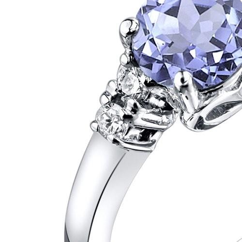 【送料込】 Tanzanite Gold White 14K Diamond Ring Solstice ネックレス、ペンダント