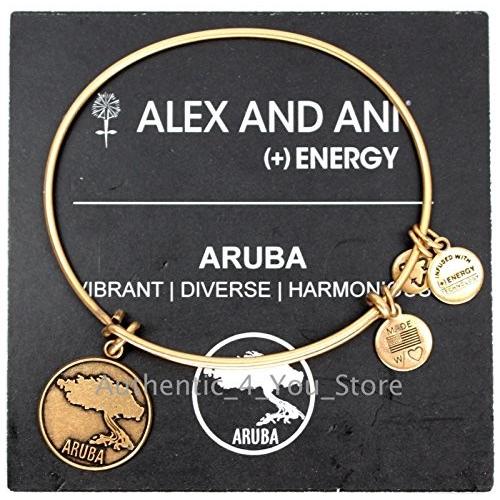 Alex and Ani Aruba Tree Rafaelian Gold Charm Bangle Bracelet