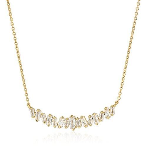 gorjana Women's Amara Necklace, White CZ/Gold, One Size Gorjana
