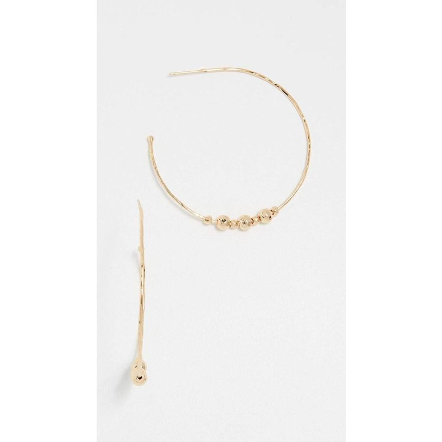 Gorjana Womens Taner Beaded Hoop Earrings， Gold， One Size