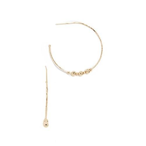 【限定品】 Gorjana Womens Taner Beaded Hoop Earrings， Gold， One Size 【2294880164】(14447円)