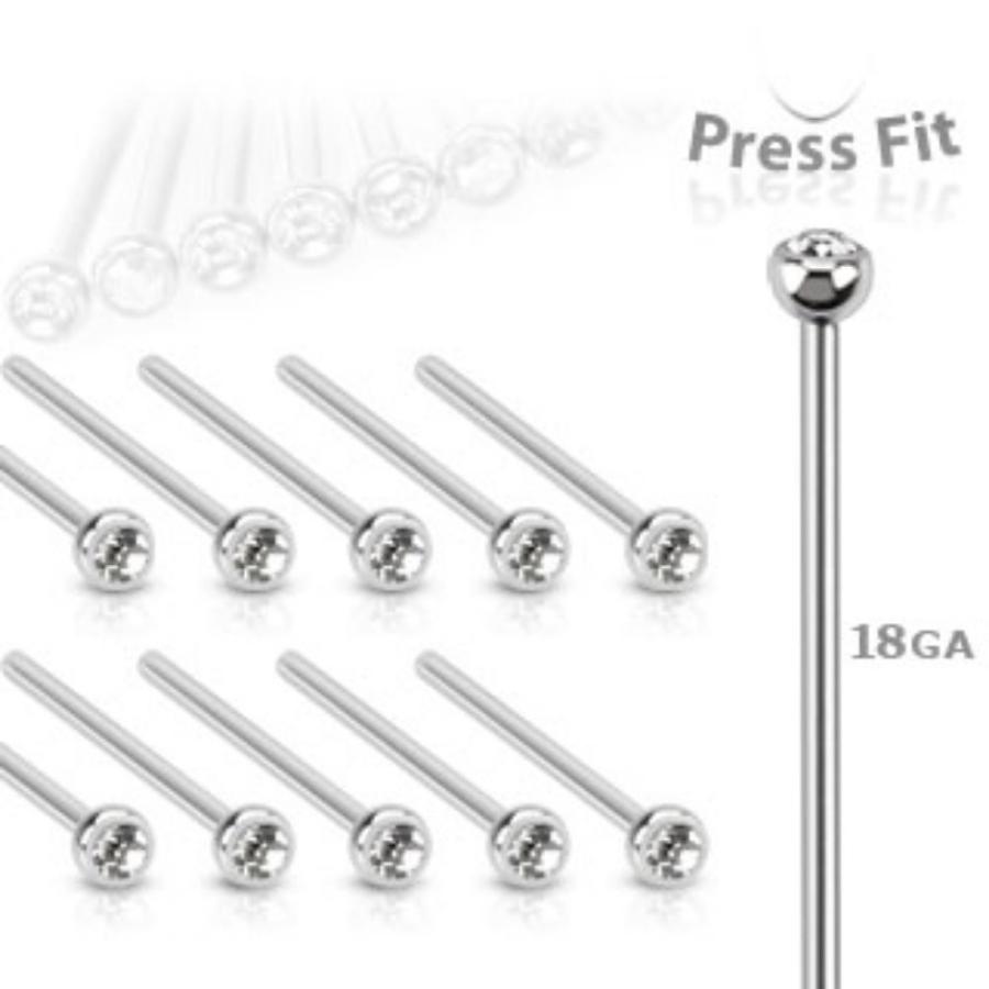 Fishtail 316L Surgical Steel w/Press Fit Autoclavable WildKlass Nose S 2019042114321500505b