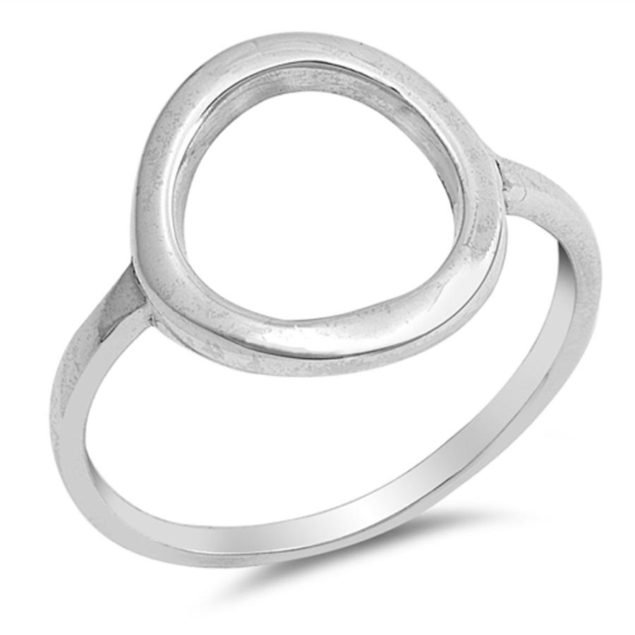 正規品販売！ Wide Large Round S Band Silver Sterling .925 New Ring Beautiful Circle ネックレス、ペンダント