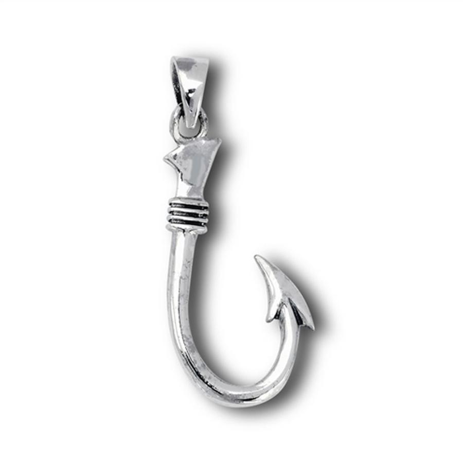 国産 Fishing Hook Pendant 925 Sterling Silver Sea Ocean Fish Fisherman Spo 数量限定 特売 Mtkbrasil Com Br